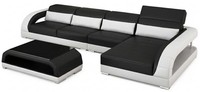 GroßEs Schwarzes L Form Ecksofa Wohnzimmer Sofa Set Couchtisch Modern