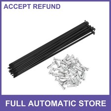 1Set 14G 273mm Length Bicycle Spokes Nipple Carbon Steel Black Universal