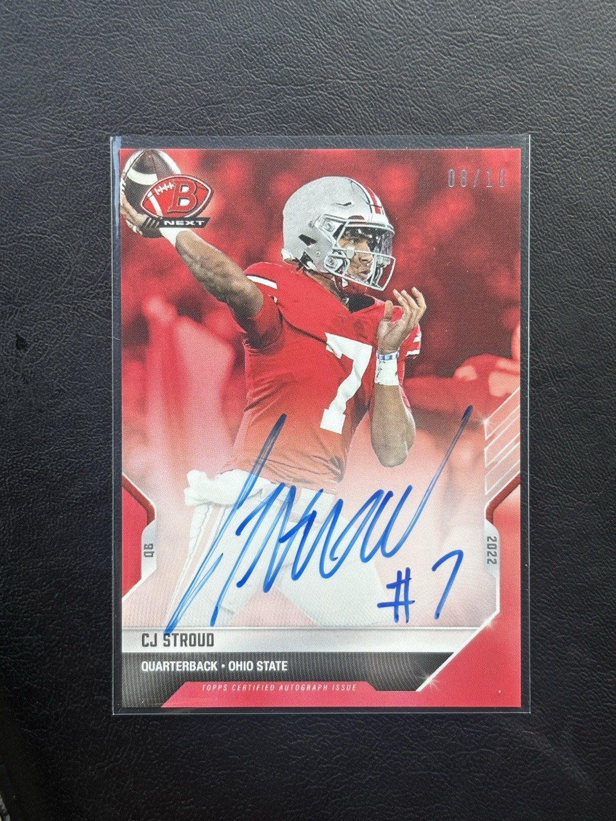 CJ STROUD 2021 Bowman Next Autograph RED /10 AUTO