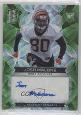 2017 Panini Spectra Rookie Neon Green Prizm 34/50 Josh Malone #195 Auto 0c6