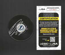 Oliver Bjorkstrand Signed Tampa Bay Lightning Puck JSA COA