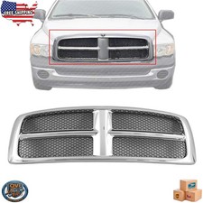 For 2002-2005 Dodge Ram 1500 2500 Front Chrome Grille Assembly Plastic Ch1200268