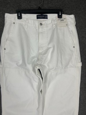 Abercrombie Fitch Pants Mens 36x32 Loose canvas Double Knee