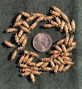 Gold Color Barrel Clasps - Quantity is 60 Items