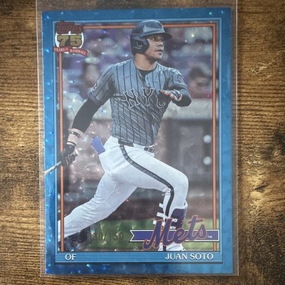 Topps 2025 75 Years of Baseball Juan Soto Blue Sparkle /150 Mets #T91-82