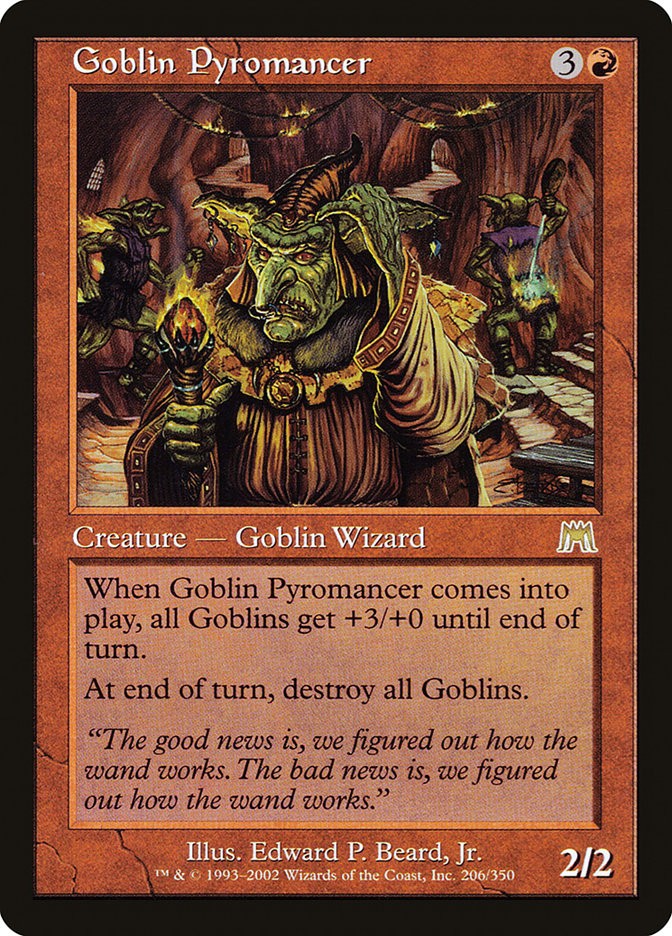 MTG Magic the Gathering Goblin Pyromancer (206/350) Onslaught LP