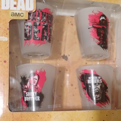 Just Funky The Walking Dead AMC Michonne 4pc Shot Glass Set 1.5oz Glass 2013