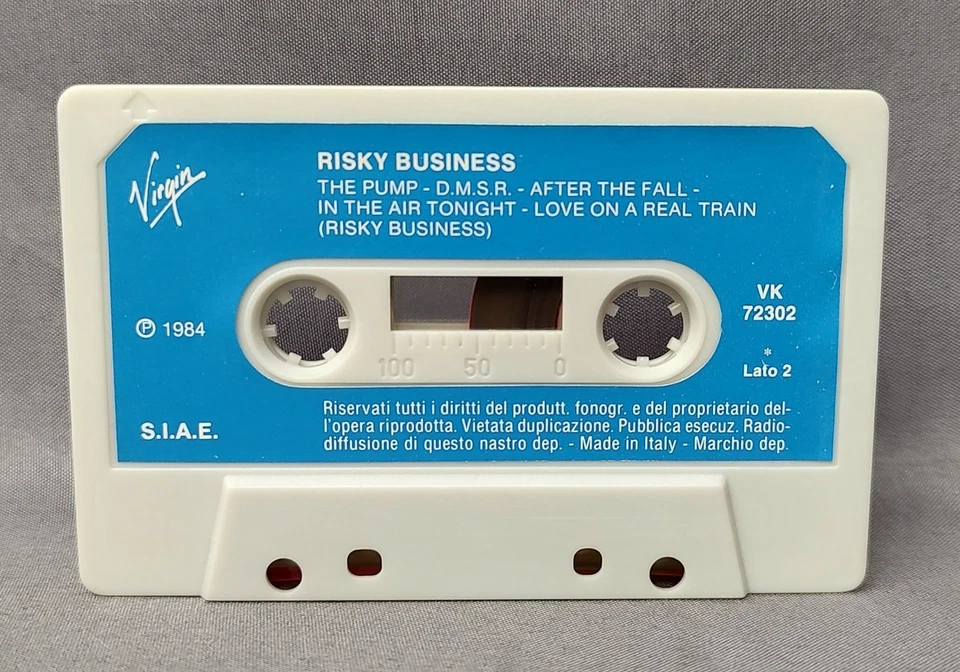 Risky Business Soundtrack Cassette Italian Pressing Virgin VK72302 1984 TESTED  - Image 4 of 4