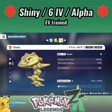 Steelix Pokemon Leggende ZA ❗❗ Alpha ❗❗ Shiny 6 IV🟢 Pronto per la Battaglia ⚫ EVs