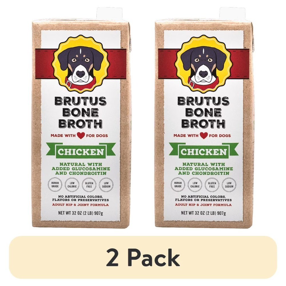 All Natural Human Grade Chicken Bone Broth for Dogs with Glucosamine Chondroitin