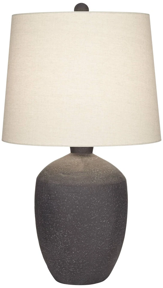 Lámpara de mesa 360 Lighting Kyle 24" rústica acabado carbón texturizado Foto 2 de 4