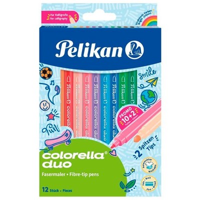 10 + 2 GRATIS: Pelikan Filzstifte farbsortiert, 10 St. + GRATIS 2 St.