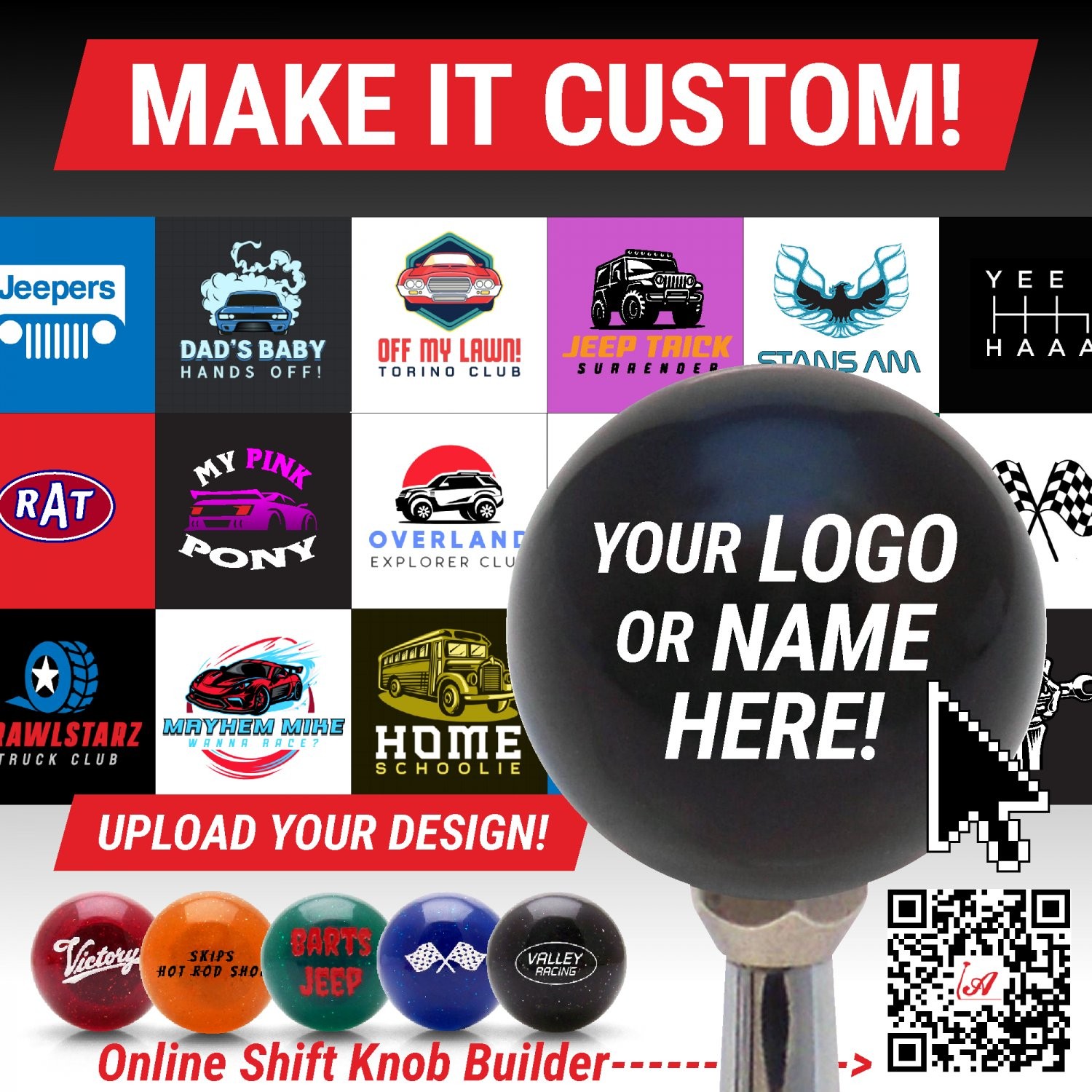 Blue Private First Class Red Shift Knob w/ M16x1.5 Insert Shifter Auto Manual