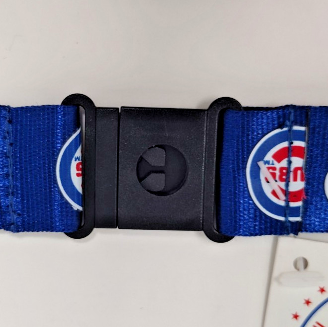 Chicago Cubs Breakaway Lanyard Blue Double Sided Logo MBL Fan Gear New with Tags