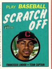 2020 Topps Heritage #12 Francisco Lindor 1971 Topps Baseball Scratch-Offs