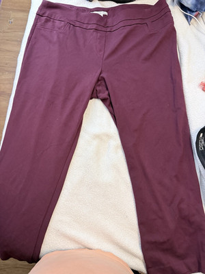 plus size burgundy dress pants Plus Size Solid Joggers in Burgundy Size: 1X main image 1