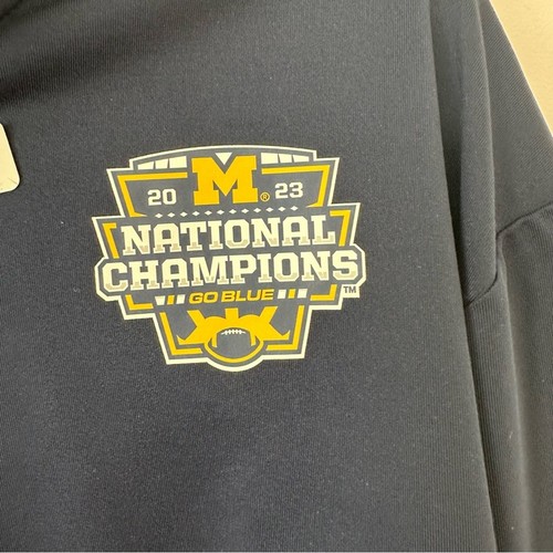 Jordan Blue Athletic Quarter Zip University of Michigan National Champs Large - Bild 3 von 5