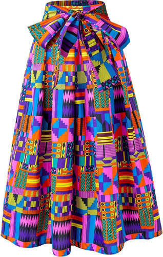 Women African Print Skirt Ankara Maxi Skirt Dashiki Skirt