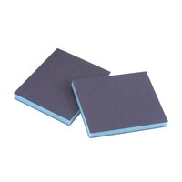 2 StüCk Schleifschwamm 220 KöRnung Schleifblock Pad 4,7X3,9X0,4Zoll Blau