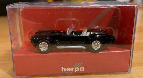 Raro Herpa HO 1/87 1964 negro AC Cobra convertible nuevo en caja #021975 | Zustand: New
