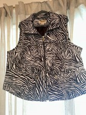 Michael Michael Kors Zebra Print Quilted Vest...
