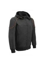 Milwaukee Leather 1764 Men's Black Soft Shell Armored Motorcycle Riding Jacket