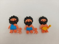 Konvolut 3 Kinder montierbar PR&Auml;HISTORISCHE M&Auml;NNER Flachsteck Steinzeitmenschen 1988