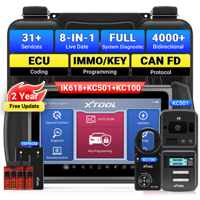 XTOOL IK618 + KC501 Car Key Programmer ECU Coding Scanner Diagnostic Tool IMMO