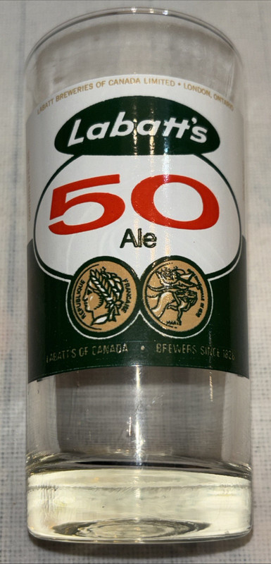 Vintage Labatt's 50 Advertising Glass