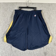 Vintage Champion Mesh Shorts 90s Men  s Size XL Drawstring Navy Blue Stains 