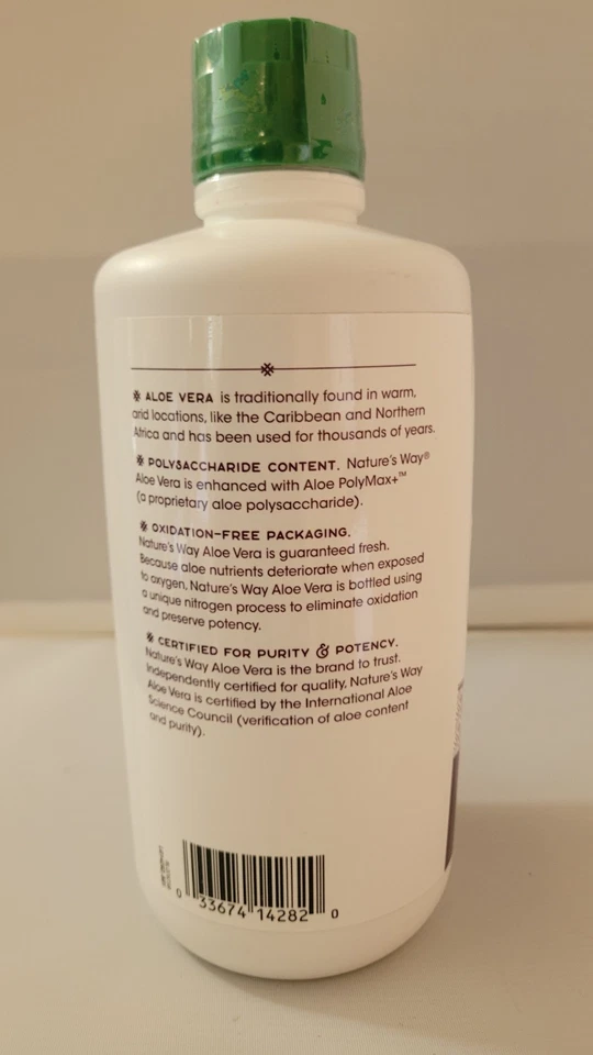 Gel y jugo de aloe vera Natures Way sabor a bayas silvestres 33,8 OZ 11/24 Foto 4 de 4