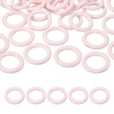 50mm Natural Wooden Rings, 30 Pack Wood Ring Round Linking Rings, Pink