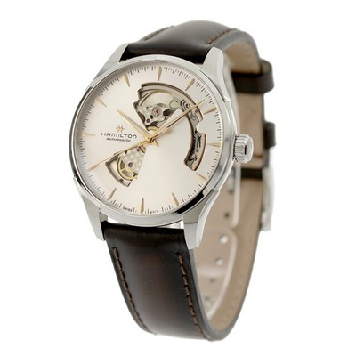 Unused  HAMILTON Jazzmaster Open Heart H32675551 Silver Auto Men's Watch in Box 