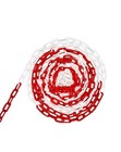 25m Plastic Chain Link 8mm Strong Barrier Warning Safety Fence Red White 04