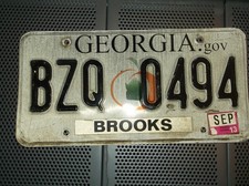Antique Georgia License Plate