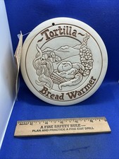 Tortilla Bread Warmer Trivet by Lyn Ulic 1990 Made in USA Fruit Adobe Heartland
