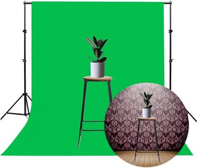 Green Screen Fotohintergrund 1,5x2m, Bonvvie Faltenresistenter Fotografie