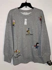 Maurices Women's Plus Peanuts Relaxed Fit Sweatshirt EJ3 Gray Size 0X NWT