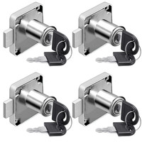 4PCS Schrankschloss 22Mm MöBelschloss Aufschraubschloss Mit Schl