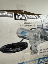 GPI DC Powered Fuel Transfer Pump- Manual Nozzle 15 GPM 12 Volt DC M150S-MU
