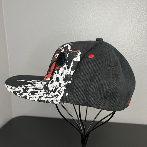 Disney Parks Angry Mickey Mouse Fitted Hat Black Graffiti YOUTH Cap 54 - 57CM - Picture 3 of 8