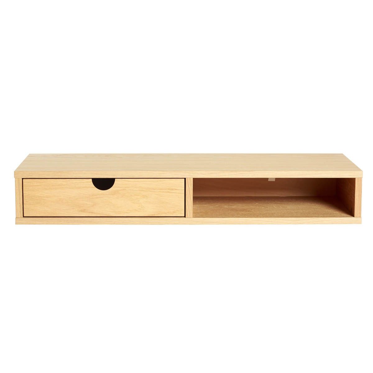 Table d'appoint murale Farsta meuble suspendu bois naturel 78cm