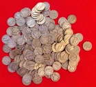 Lot of 169 Mercury Dimes + 4 Barber Dimes 90% Silver