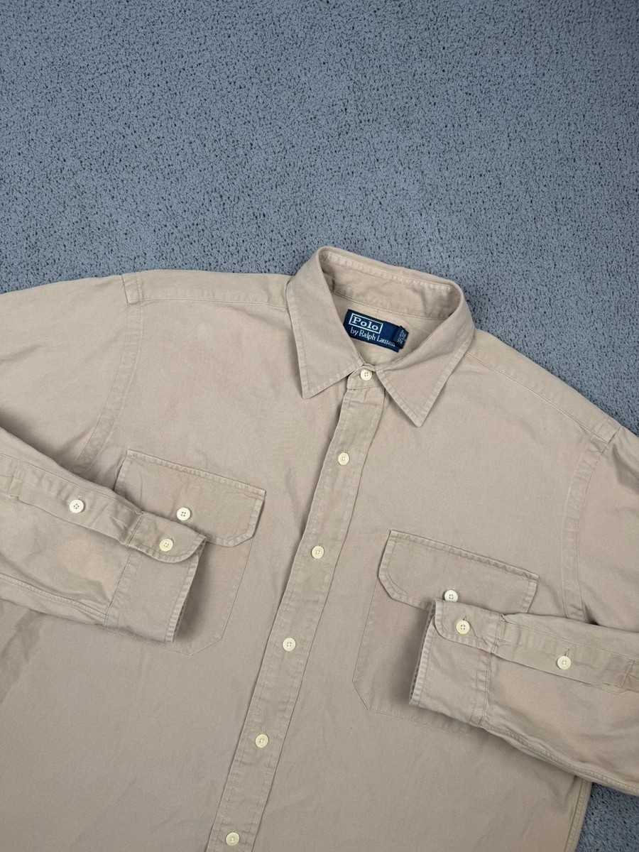 Polo Ralph Lauren Silk Long Sleeve Solid Casual Button-Down Shirts
