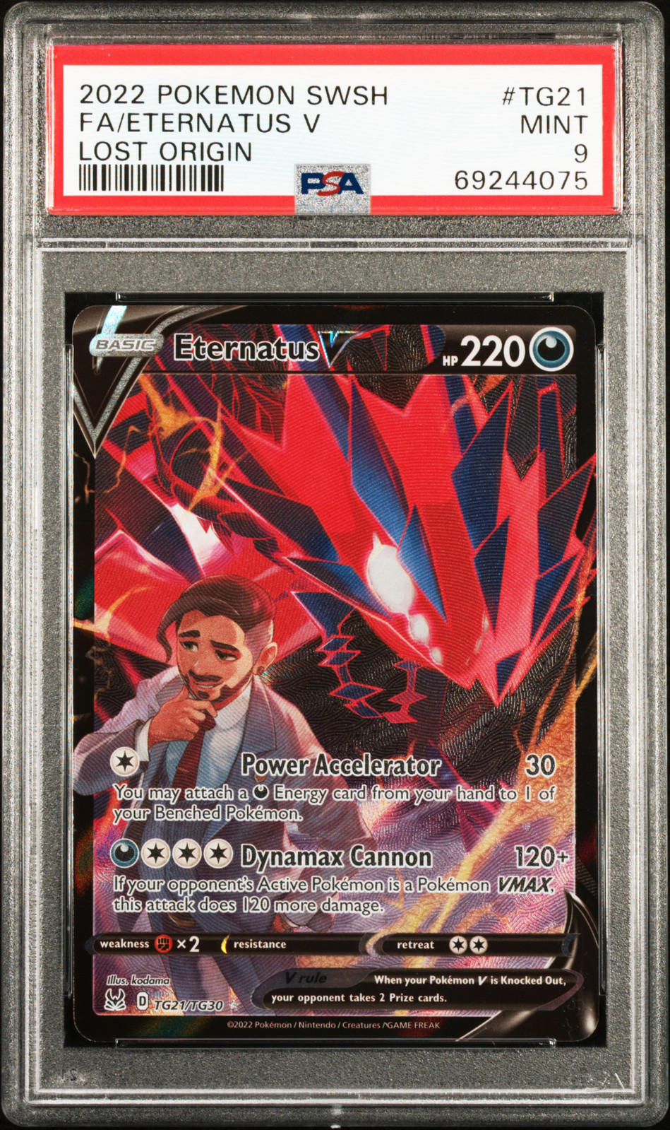 2022 POKEMON SWORD & SHIELD LOST ORIGIN #TG21 FULL ART/ETERNATUS V PSA 9 - Main Image