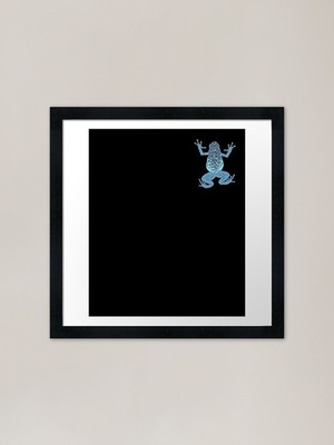 Poison Dart Frog Pocket - Blue Exot gerahmtes Wandbild Poster Leinwanddruck Bild