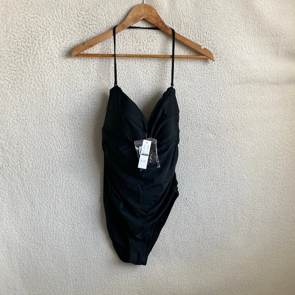 J Crew Gemma ruched bandeau cutout one-piece Size 14 - Image 2 of 4