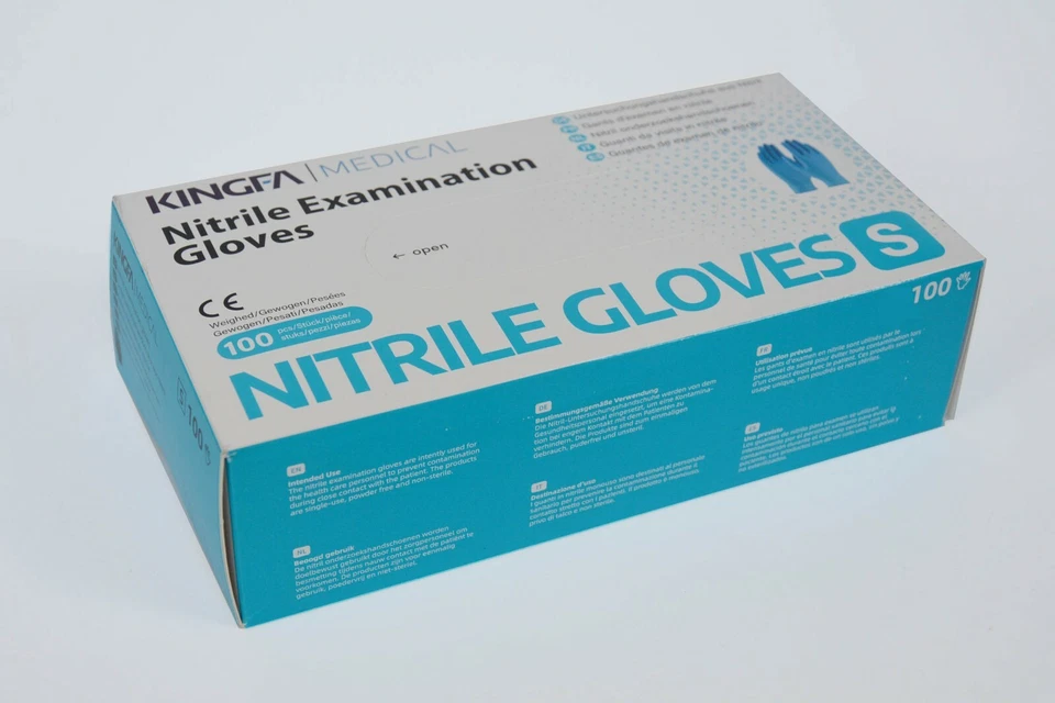 KINGFA Nitrilhandschuhe S-M-L-XL Einweghandschuhe Nitril Handschuhe Latexfrei GRIP+ "S"