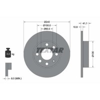 Textar 2X Bremsscheibe Vorne Ø240 Mm Voll FüR Opel Corsa C F08 F68 1.2 1.0