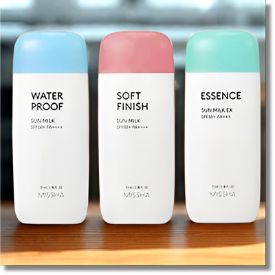 MISSHA, Korean Sunblock, Sunscreen Face,  Essence/Water Proof/Soft Finish SPF